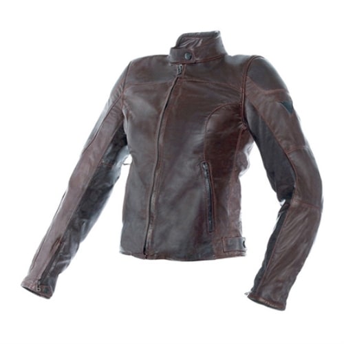 DAINESE MIKE LADY LEATHER JACKET BROWN - Gordon's Moto Centre