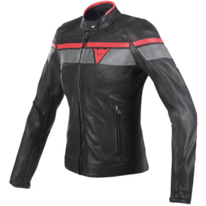 DAINESE   BLACK JACK LADY LTH BLK/GRY/RED