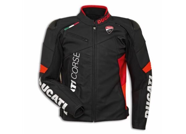 DUCATI LEATHER JACKET DC C6 BLACK/BLACK/RED