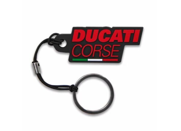DUCATI DC LOGO BLACK KEYCHAIN